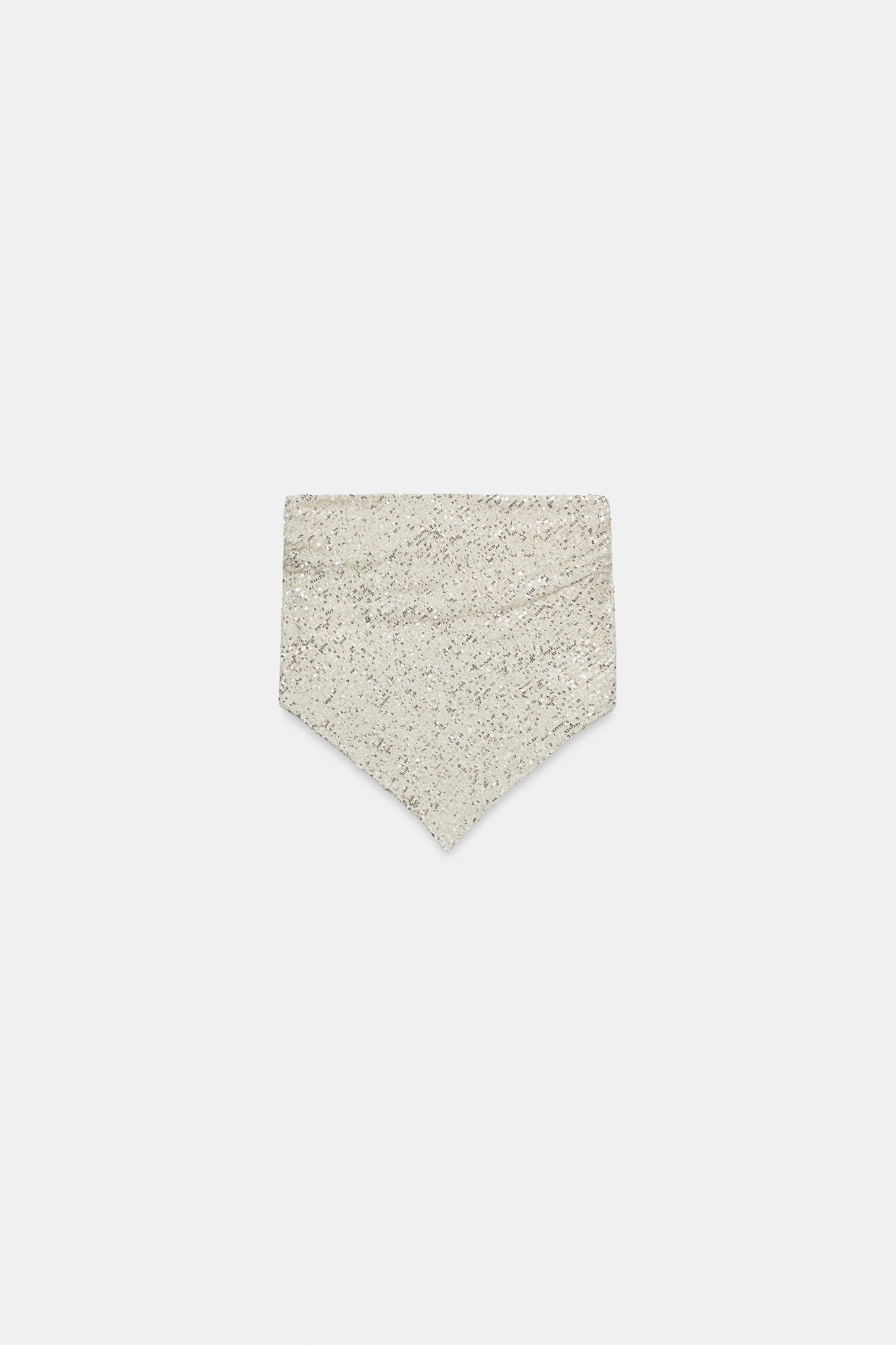 STRAPLESS SEQUIN TOP